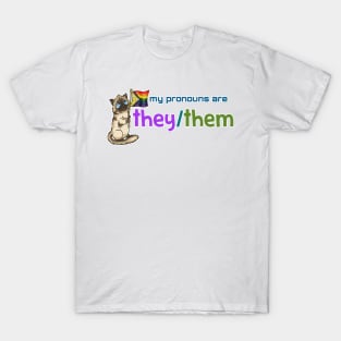 My Pronouns with Chocolate (They/Them) T-Shirt